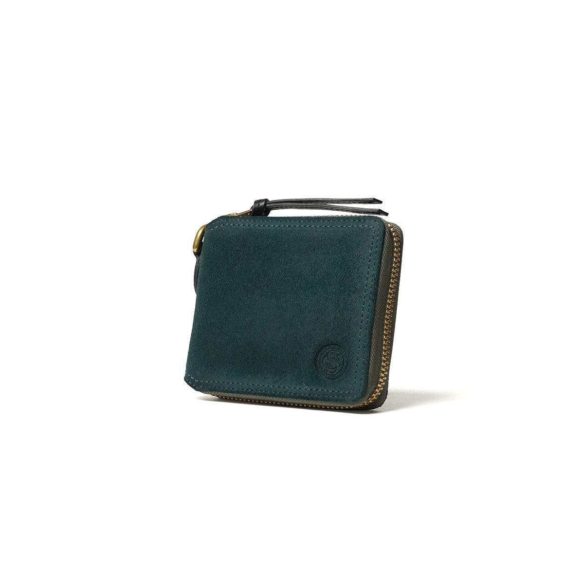Oil suede round zipper bifold wallet FZKM12
