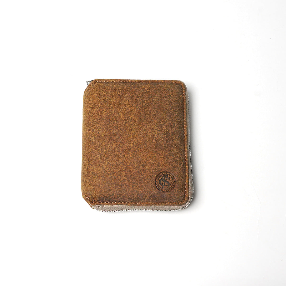 WAXED ELK Leather ラウンドファスナー ハーフ財布 FZKM851