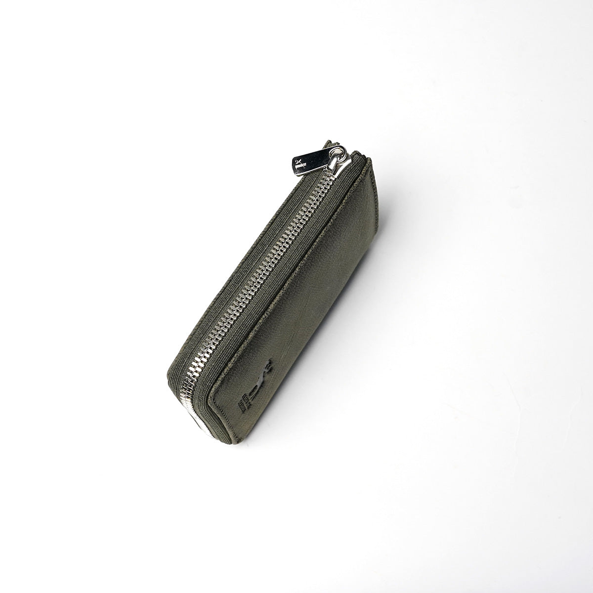 Waxed Elk Leather L-shaped Zipper Half Wallet FZKM852