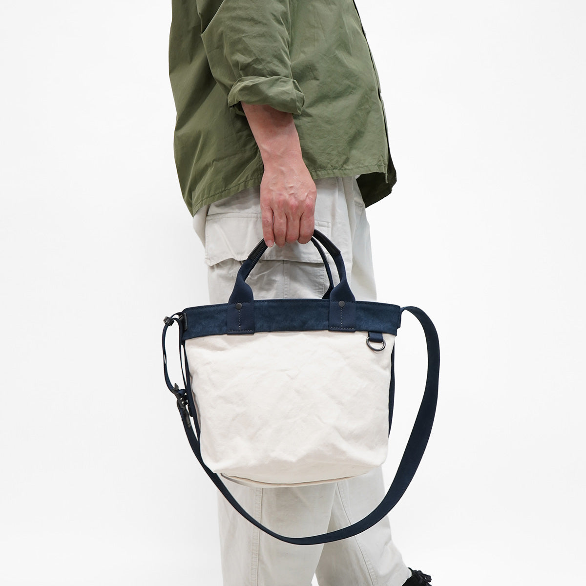 TIGER CANVAS -Tiger Canvas- 2-Way Tote Shoulder Bag GRN884 S Size