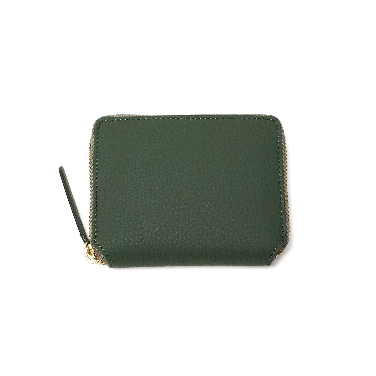 Embossed Recycled Leather Round Zipper Half Wallet LZKM141