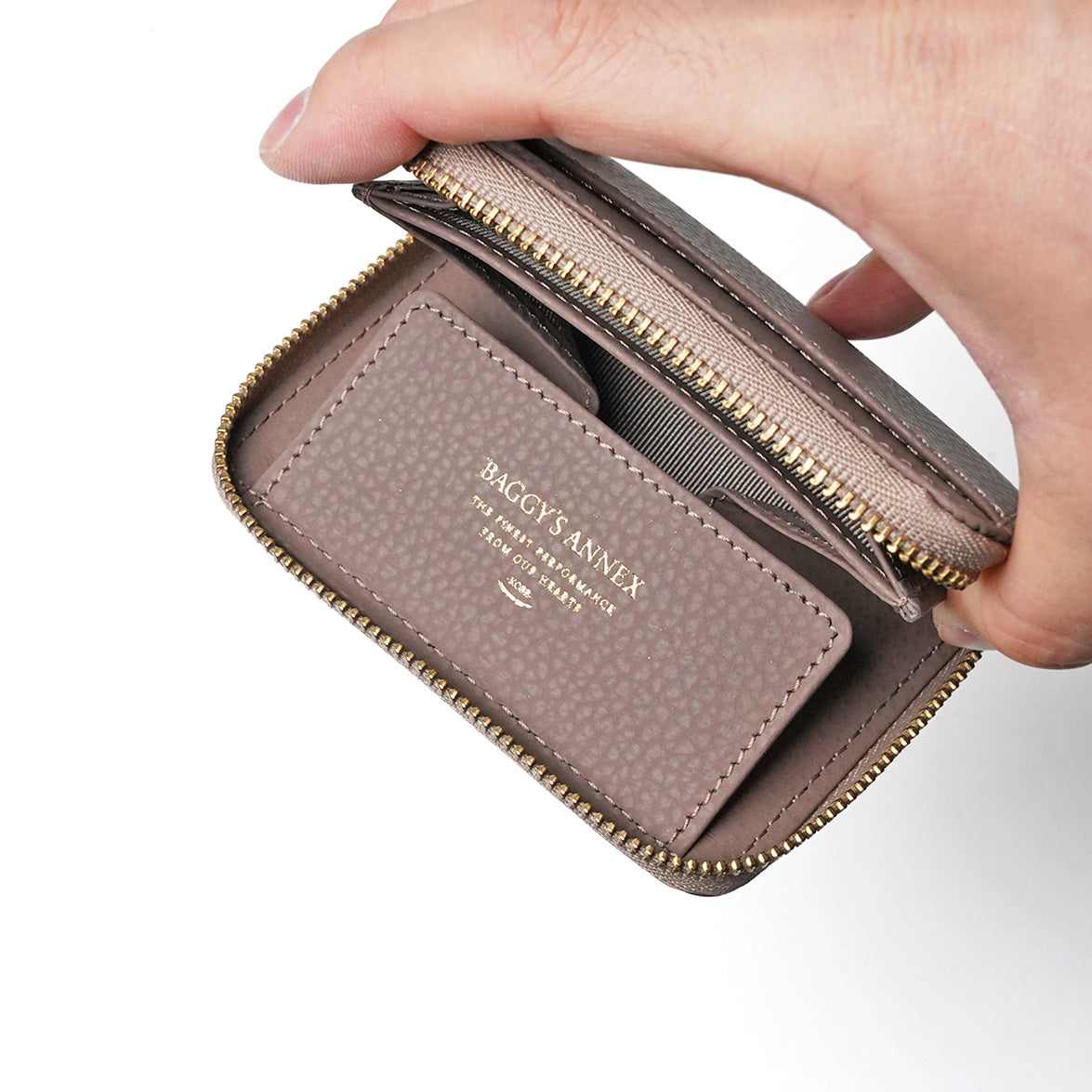 Embossed Recycled Leather Coin Purse LZKM143