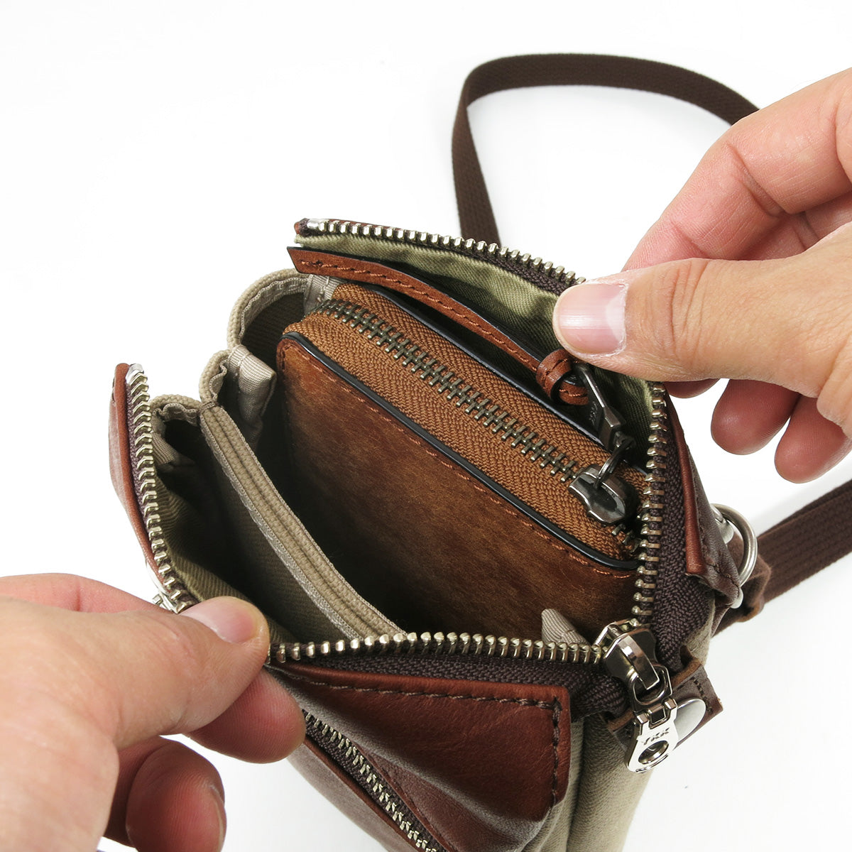 Glove Leather Mini Shoulder Bag YNM224