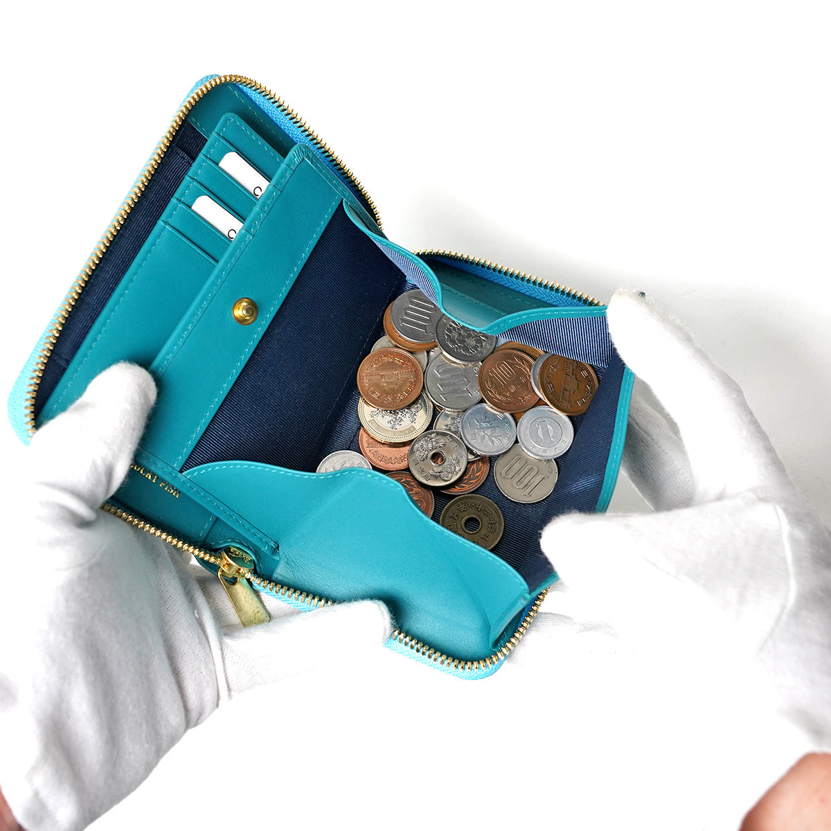 STINGRAY STAR wallet -スティングレーレザー- ラウンドファスナー ハーフ財布 ZWL6001