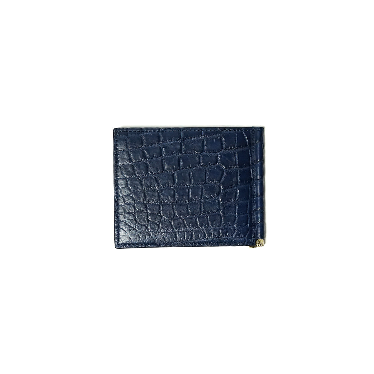 Indigo-dyed Aizome x Crocodile Money Clip ZWL8002