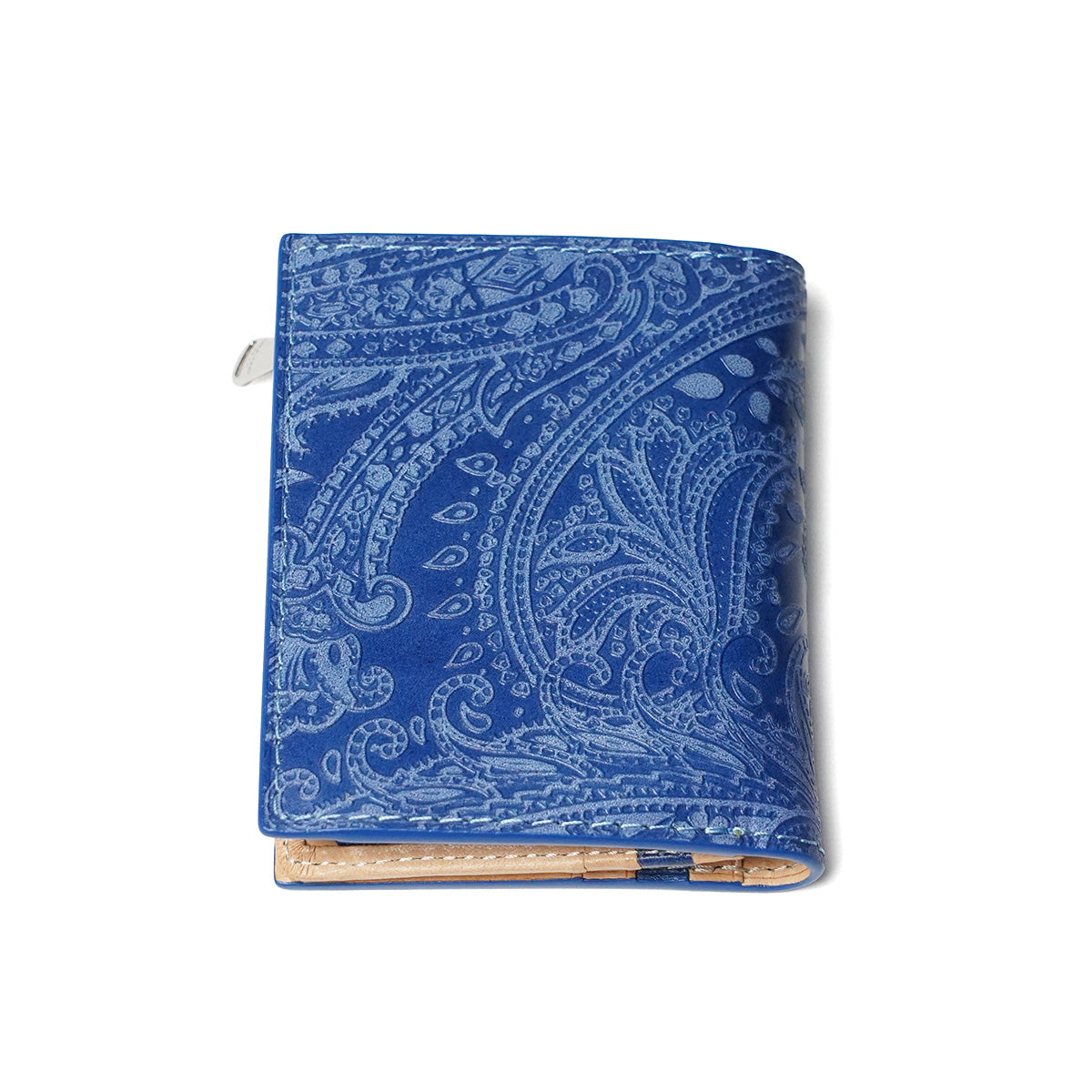 Indigo dyed x Paisley half wallet ZYS196