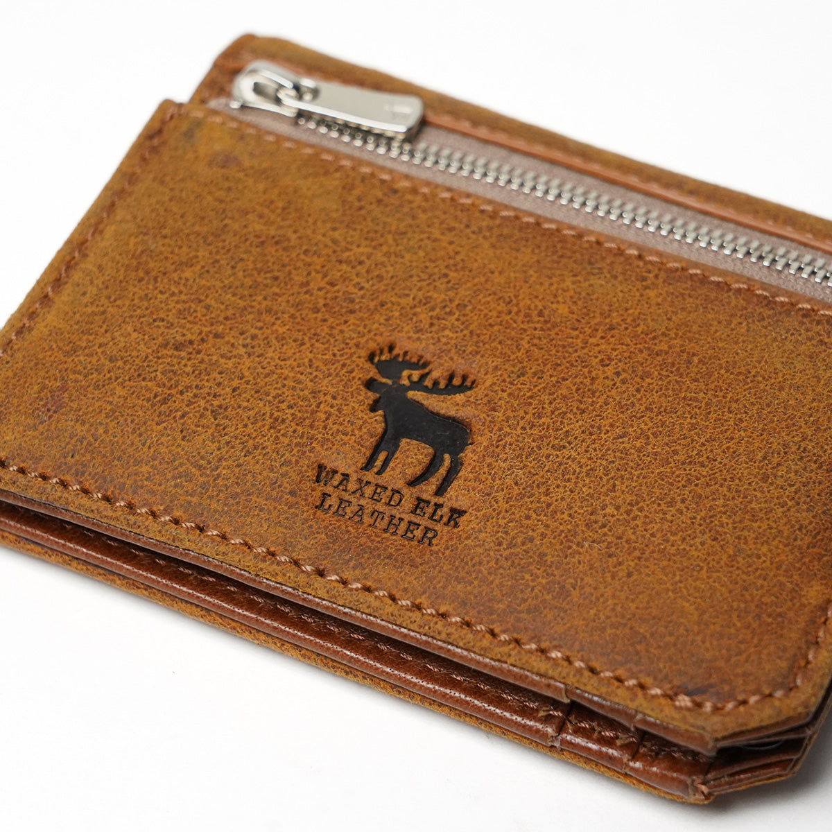 WAXED ELK Leather 二つ折りミニ財布 FZKM854