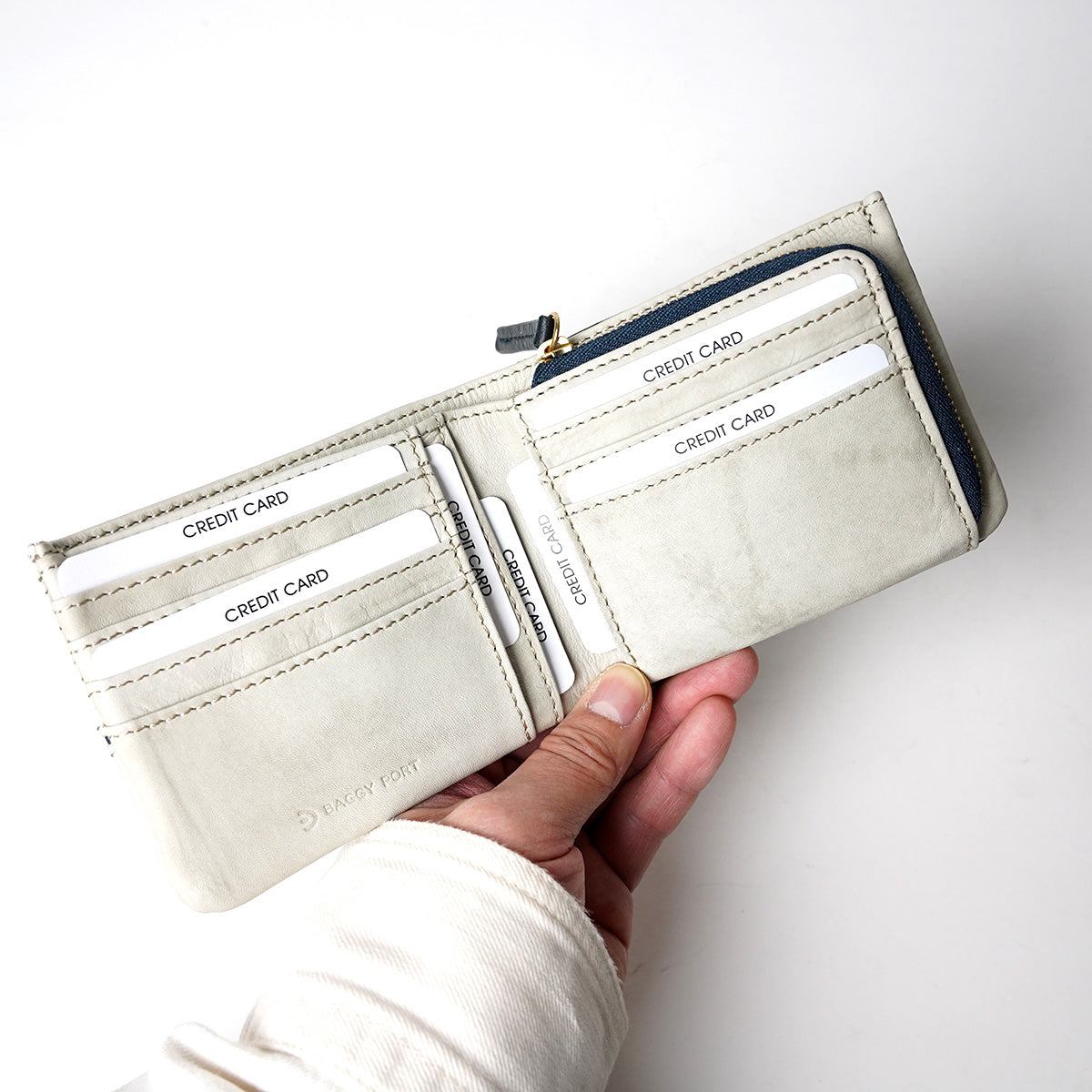 フルクローム洗い 二つ折り財布 HRD408