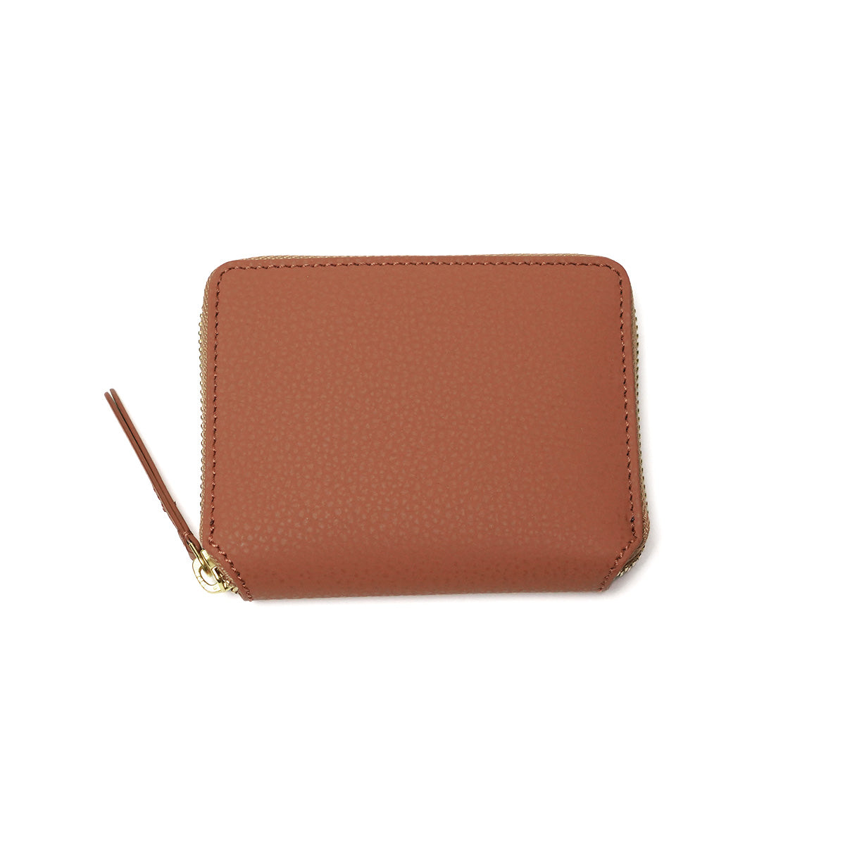 Embossed Recycled Leather Round Zipper Half Wallet LZKM141