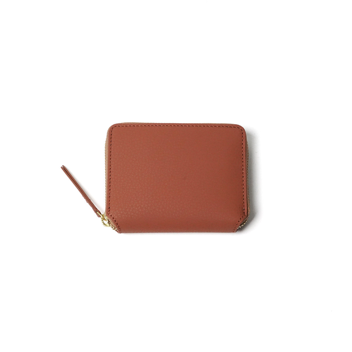 Embossed Recycled Leather Round Zipper Half Wallet LZKM141