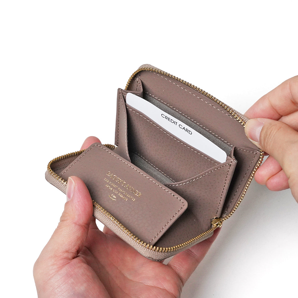 Embossed Recycled Leather Coin Purse LZKM143