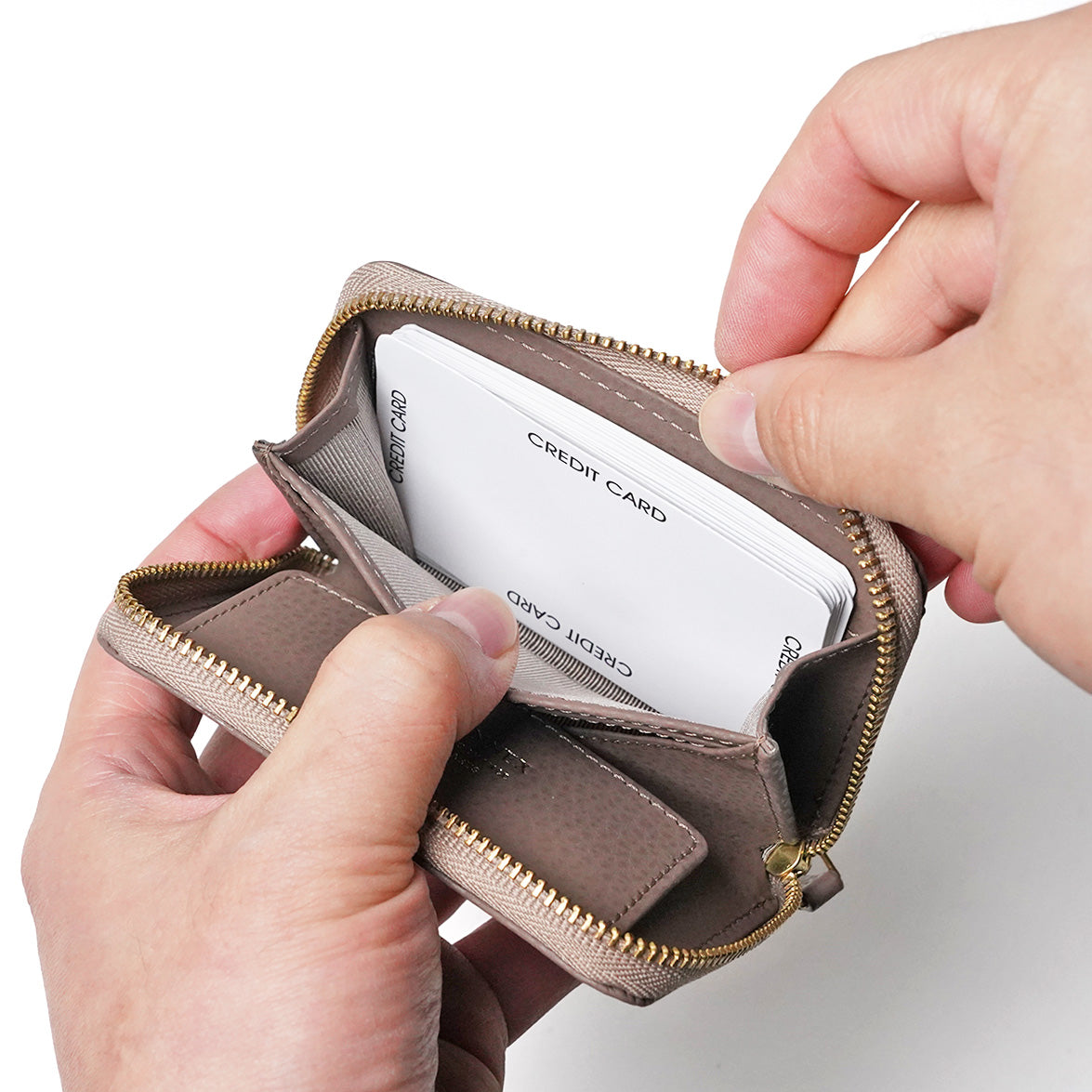 Embossed Recycled Leather Coin Purse LZKM143