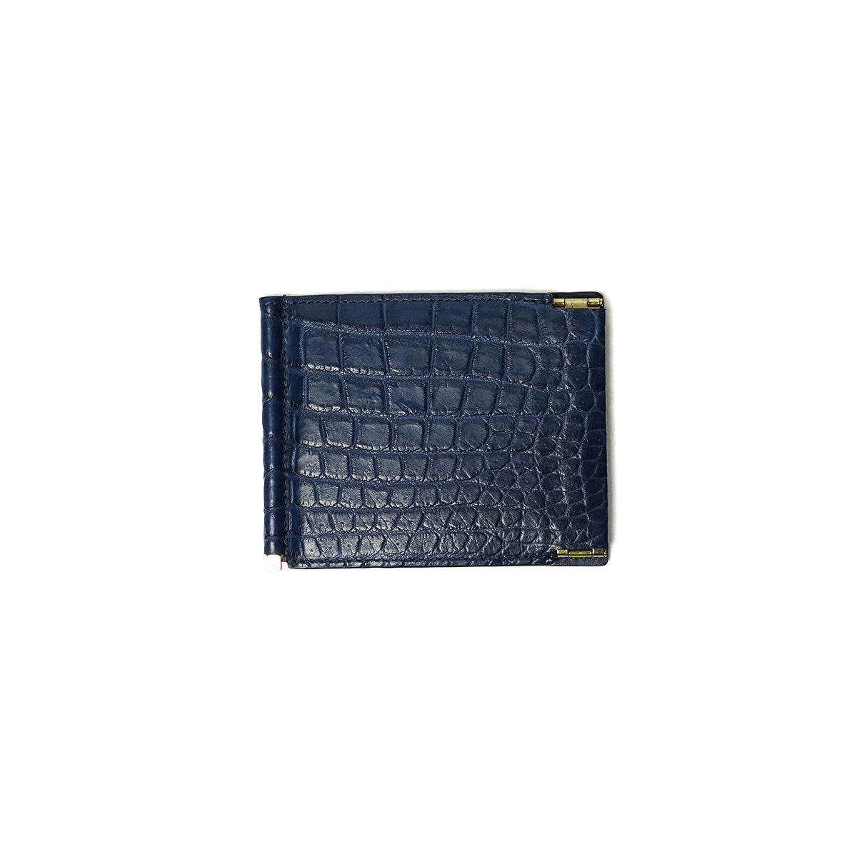 Indigo-dyed Aizome x Crocodile Money Clip ZWL8002