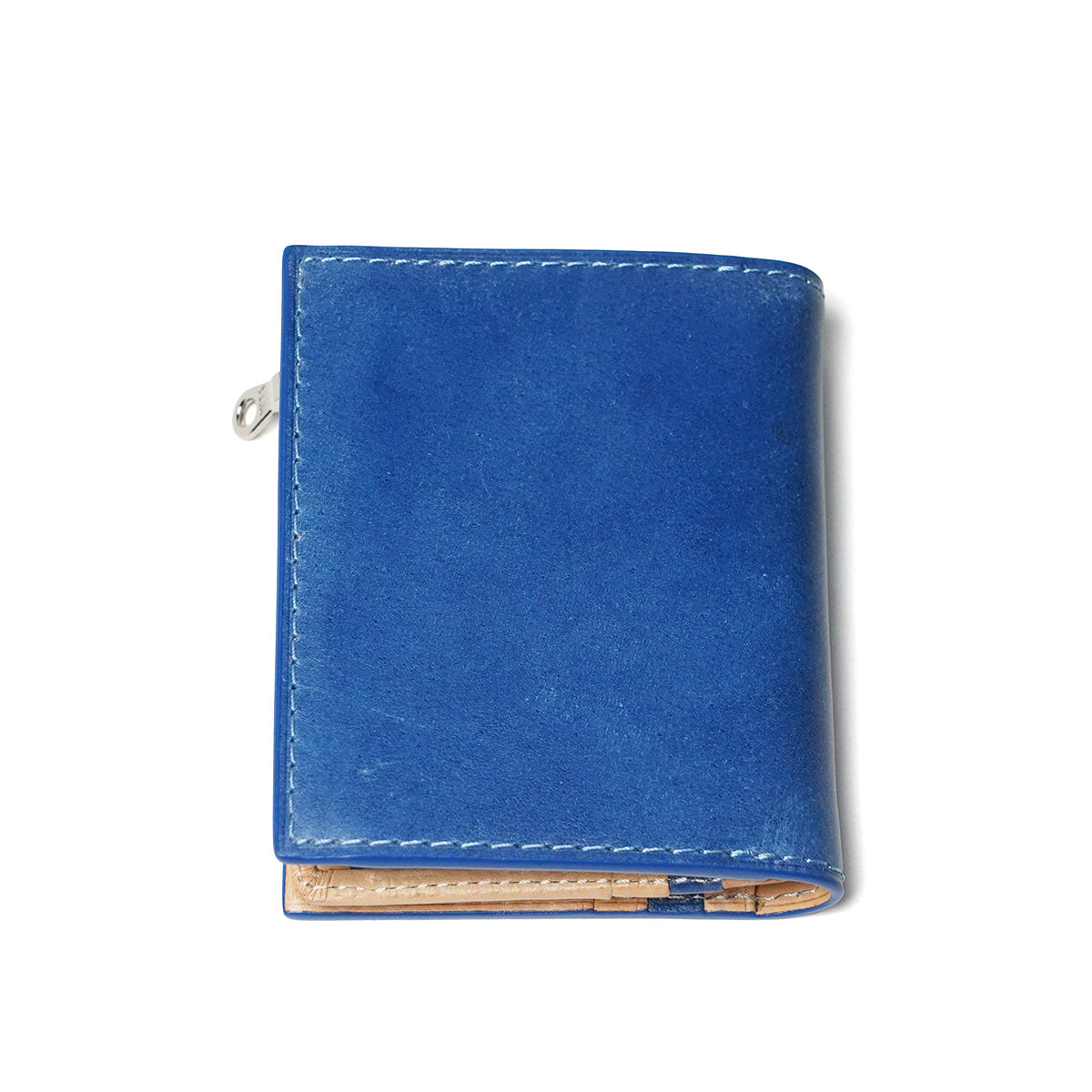 Indigo-dyed Leather Compact Half Wallet ZYS082