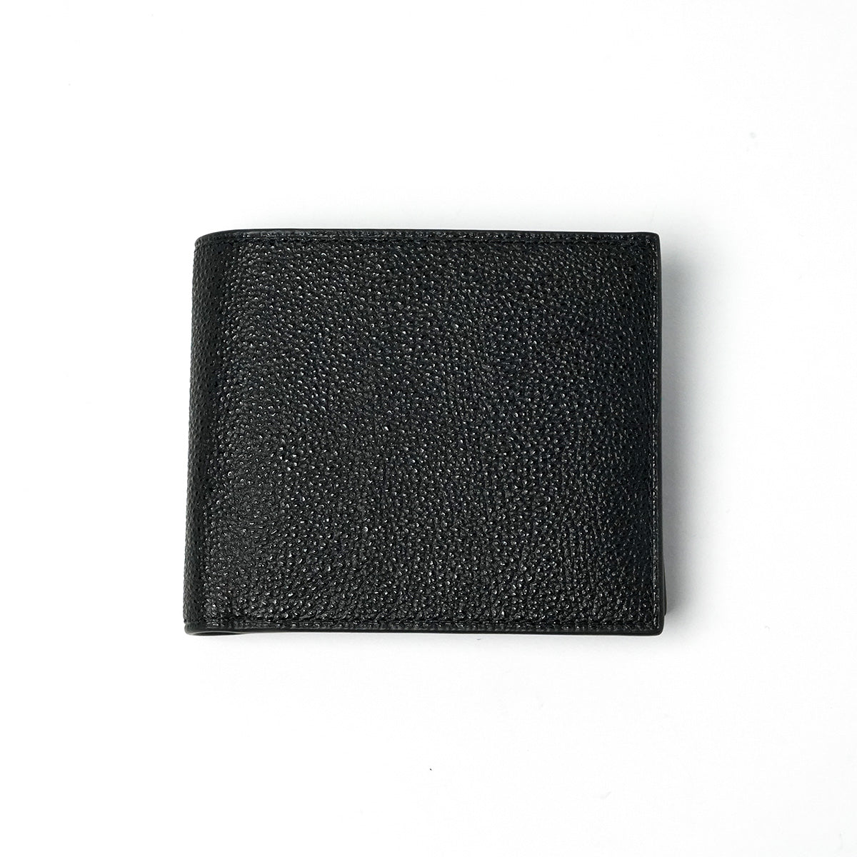 姫路 黒桟革 二つ折り財布 ZYS392